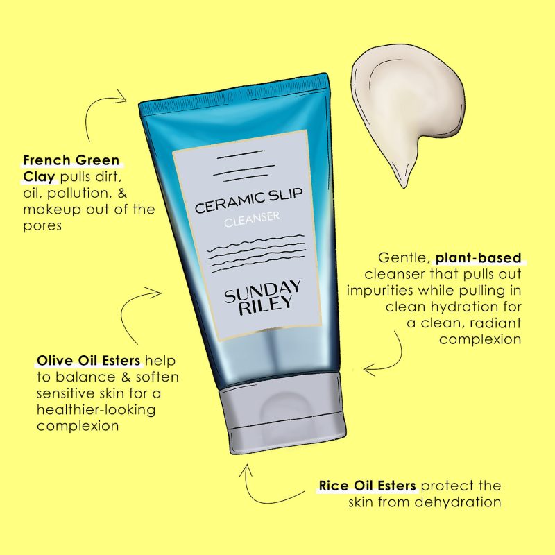 SUNDAY RILEY CERAMIC SLIP CLEANSER 30ml Simply Glow