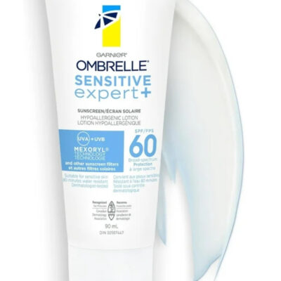 Garnier Ombrelle Sunscreen Sensitive Expert Body & Face Lotion, SPF 60, 90 ml - CANADA