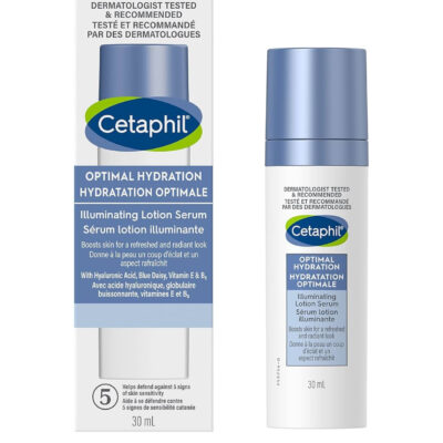 Cetaphil Optimal Hydration Illuminating Serum, Face Serum with Hyaluronic Acid, Vitamin E & Vitamin B5 - CANADA