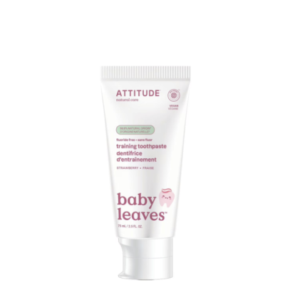 ATTITUDE baby leaves, Training Toothpaste, Fluoride Free, Strawberry, 75 mL- CANADA