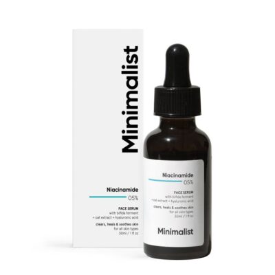 MINIMALIST 5% NIACINAMIDE FACE SERUM WITH BIFIDA FERMENT & OAT EXTRACT FOR HEALING & SOOTHING SKIN (30ML)