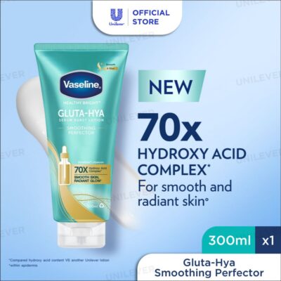 Vaseline Healthy Bright Gluta-Hya Serum Burst Lotion Smoothing Perfector 300 Ml- Thailand