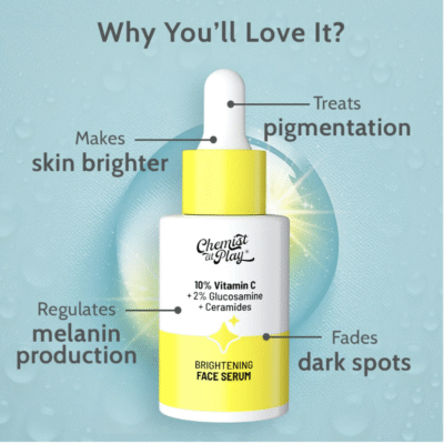 Chemist At Play 10% Vitamin C Face Serum |Brightens Skin |Treats Dark Spots & Hyperpigmentation (30ml)  - India