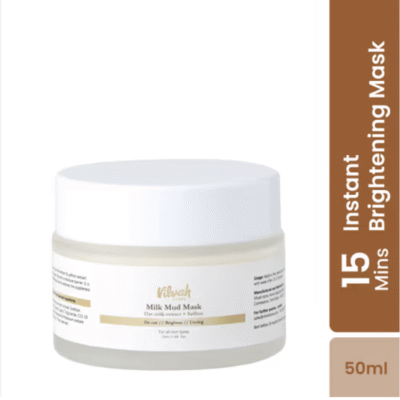 VILVAH Milk Mud Skin Mask with oat milk extracts, Kaolin Clay and Saffron (50 ml)