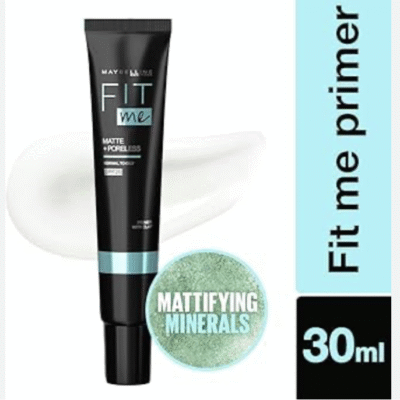 Maybelline New York Fit Me Primer, Oil free and Non Comedogenic Formula - Matte+Poreless