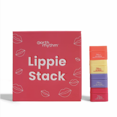 Earth Rhythm Lippie Stack Box Of 4, Lip Scrub, Lip Serum, Lip Balm and Lip Mask (16 g)