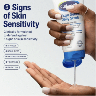 Cetaphil Extra Gentle Daily Scrub Exfoliants with Hydrating Glycerin, 6 oz