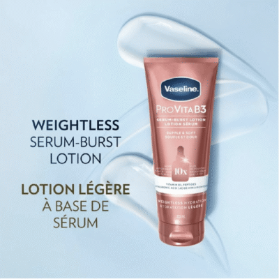 Vaseline Pro VitaB3 Serum Burst Lotion Supple & Soft Healthy, Hydrated Skin, Lightweight 10x Antioxidant Power of Vitamin C with Vitamin B3, Hyaluronic Acid & Peptides, 7.5 fl oz