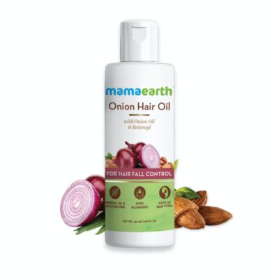 Mama Earth Onion Hair Oil with onion Oil Redensyl for Hair fall Control