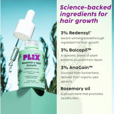 Plix - THE PLANT FIX Rosemary Hair Growth Serum with 3% Redensyl, 4% AnaGain, 3% Baicapil, 30 ml | Stimulates Hair Growth, Increase Hair Density & Thickens Hair | For Men & Women