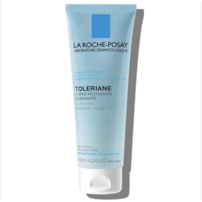 La Roche Posay Toleriane Purifying Foaming Cream Facial Cleanser for Sensitive Skin with Glycerin, 4.22 Fl. Oz,125 ml- CANADA