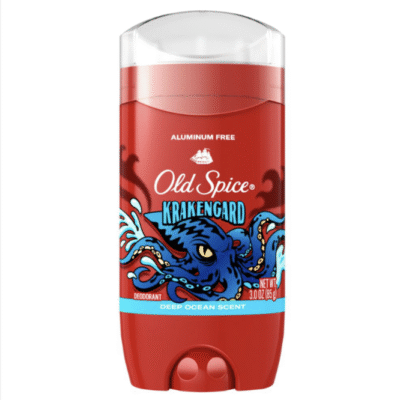Old Spice Aluminum Free Deodorant for Men, 24/7 Freshness, Long Lasting Odor Protection, Legendary Fragrance, Krakengard, Deep Ocean Scent, 85g