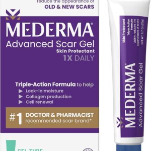 Mederma Advanced Scar Gel, Treats Old and New Scars, Reduces the Appearance of Scars from Acne, Stitches, Burns and More, 0.70oz (20g)