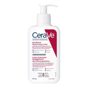 CeraVe Itchy Skin Relief Moisturizing Lotion. For Dry & Eczema-prone skin. Anti-itch cream for minor skin irritations, sunburn relief, insect bug bites & scrapes, 1% Pramoxine. Fragrance Free