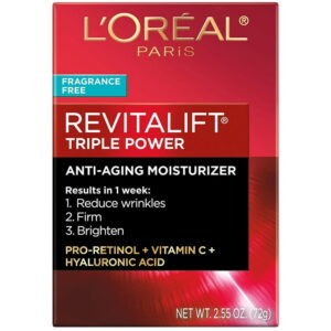 Face Moisturizer by L’Oreal Paris Skin Care, Revitalift Triple Power Fragrance Free Face Cream with Pro Retinol, Hyaluronic Acid and Vitamin C - Canada