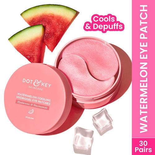 Dot & Key Watermelon Cooling Hydrogel Under Eye Patches for Dark Circles & Puffiness Reduction