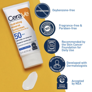 Cerave hydrating mineral sunscreen spf 50