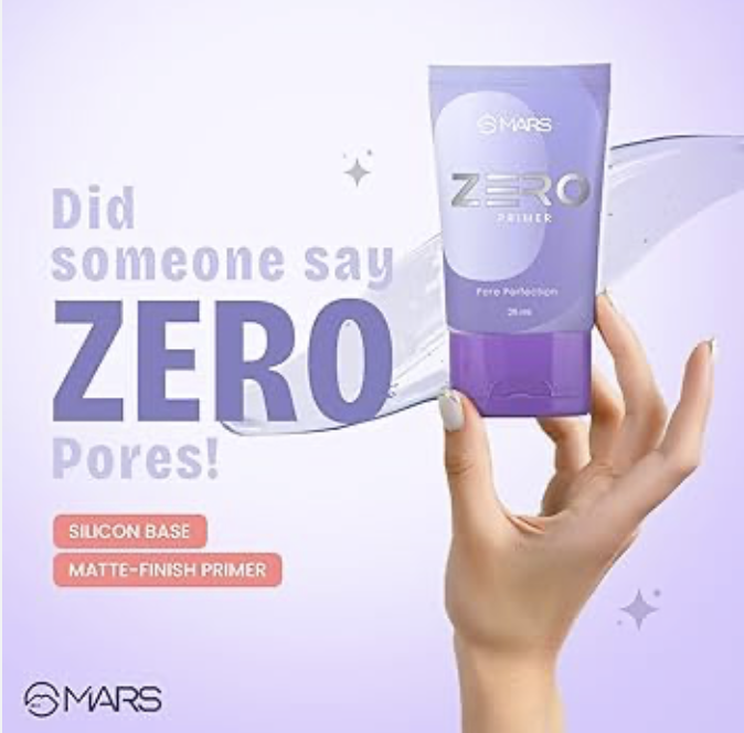 MARS Zero Face Primer | Silicone Based Gel | Blurs Pore & Controls Oil for a Radiant Complexion | Smoothens Out The Skin | Controls Oil (25ml)- India