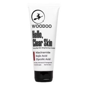 WOODOO - Hello Clear Skin Face Wash | Kojic Acid | Niacinamide | Glycolic Acid | Prevents Hyperpigmentation, Milia | Minimize appearenceof Facial pores, Blackheads, Whiteheads and Dull Skin |