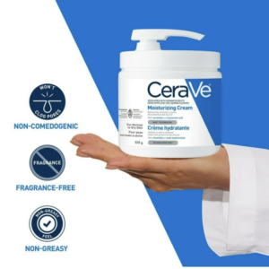 CeraVe Moisturizing Cream with 3 Ceramides and Hyaluronic Acid | Daily Face, Body and Hand Moisturizer for Normal to Dry Skin