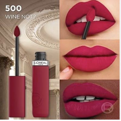 LOreal Paris Infallible Matte Resistance Lipstick, Transfer Resistant Formula - Wine Not 500