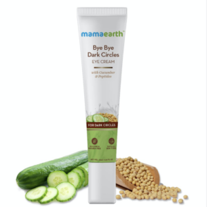 Mamaearth Bye Bye Dark Circle Eye Cream With Cucumber & Peptide For Dark Circles |Nourishes Undereye