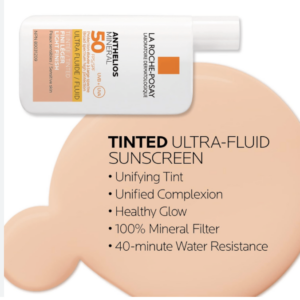 La Roche-Posay Mineral Sunscreen, Anthelios Tinted Mineral Face Ultra-Fluid SPF 50 Lotion & Mineral Body SPF 50 Lotion with UVA-UVB Sun Protection, Titanium Dioxide, Fragrance Free & Water Re