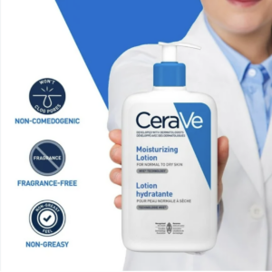 CeraVe Moisturizing Lotion, Body Lotion, Face Moisturizer, and Hand Cream for Women & Men with Hyaluronic Acid and 3 Ceramides. For Normal to Dry Skin & Sensitive Skin, Fragrance-Free, 562mL,