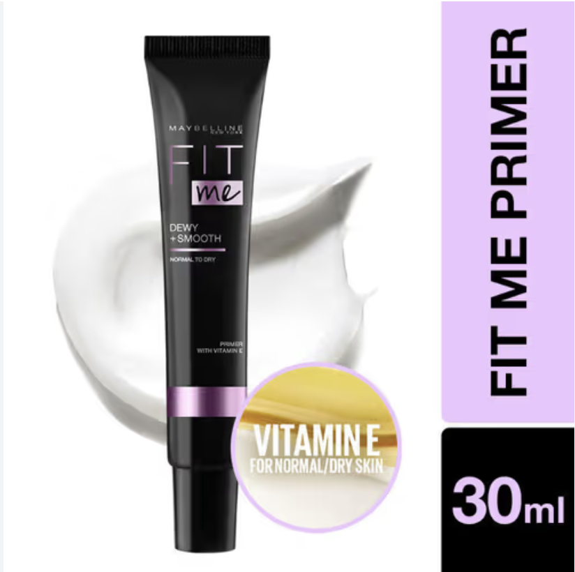 Maybelline New York Fit Me Primer, Oil free and Non Comedogenic Formula - Dewy+Smooth Primer