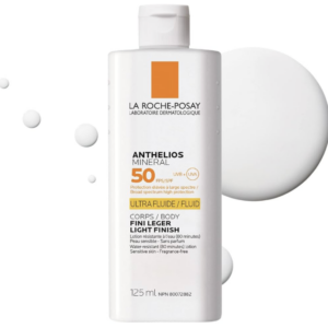 La Roche-Posay Mineral Sunscreen, Anthelios Tinted Mineral Face Ultra-Fluid SPF 50 Lotion & Mineral Body SPF 50 Lotion with UVA-UVB Sun Protection, Titanium Dioxide, Fragrance Free & Water Re