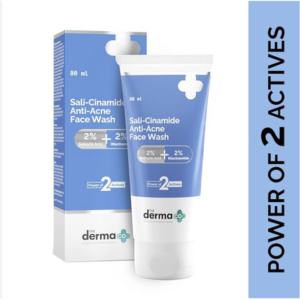 The Derma Co 2% Sali-Cinamide Anti-Acne Face Wash | With 2% Salicylic Acid & 2% Niacinamide I Treats Active Acne & Fades Acne Marks I For Oily & Combination Skin I Power of 2 Actives | For Me