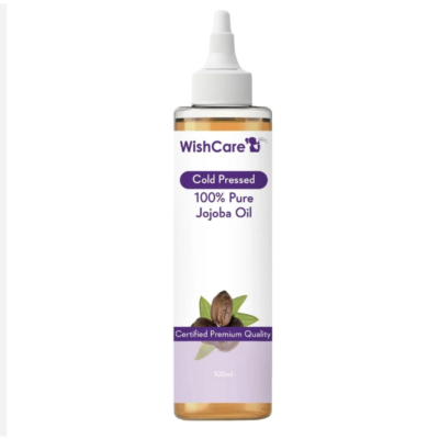 WishCare Pure Cold Pressed Natural Unrefined Jojoba Oil For Face, Hair & Skin (100ml)
