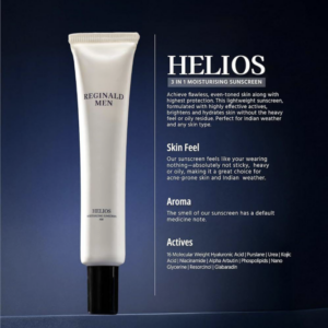 Reginald Men Sunscreen SPF 50 PA++++ | Brightening & Moisturizing | UVA & UVB Protection | Lightweight & Non-Greasy Formula | Broad Spectrum Sun Defense