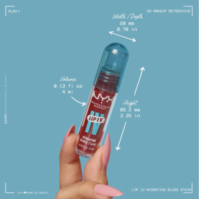 Get a glass-like glaze or softer lip stain with the NYX Professional Makeup Lip IV Hydrating Gloss Stain. Trending on TikTok for all the right reasons, this hydrating gloss-tint hybrid splash