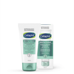 Cetaphil Gentle Clear Mattifying Blemish Face Cream with Salicylic Acid for Sensitive Skin 89ml- UK