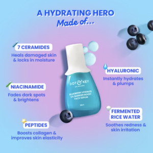Dot & Key Blueberry Hydrate 12% Barrier Boost Serum with 7 Ceramides | Niacinamide & Hyaluronic Acid, Reduces Dark Spots, Brightens Skin, Provides Intense Hydration & Repairs Skin Barrier | 3