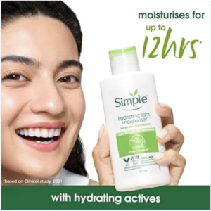 Simple Kind To Skin Hydrating Light Moisturiser Lotion 125ml | For All Day-Long Hydration | For All Skin types