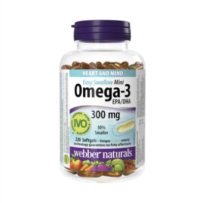Webber Naturals Omega-3 EPA/DHA Mini 300mg – 180 Softgels