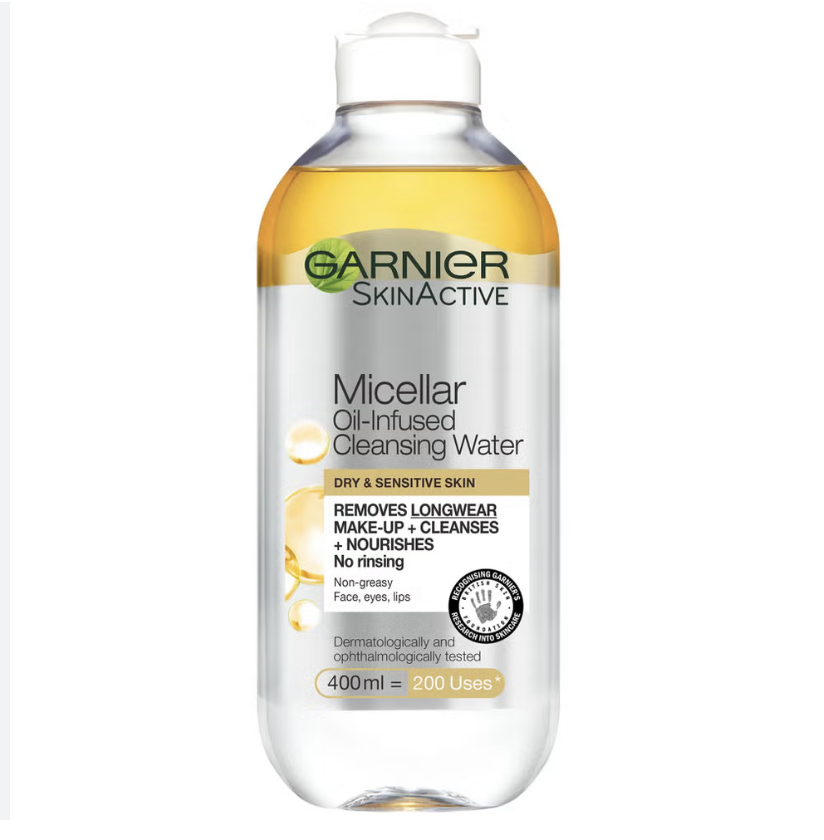Garnier Micellar Water Oil Infused Facial Cleanser and Makeup Remover 400ml