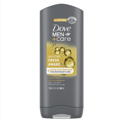 Dove Men + Care Uplifting Fresh Awake Body and Face Wash with 24-Hour Nourishing Micromoisture Technology Body Wash for Men 400 ml canada
