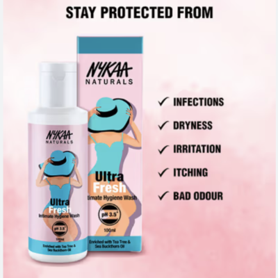 Nykaa Naturals Ultra Fresh Intimate Hygiene Wash PH 3.5 For Women (100ml)