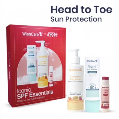 Wishcare Iconic SPF Essentials Head-to-Toe Sun Protection SPF 50+ PA++++ Exclusive Gift Box (250ml+5g)
