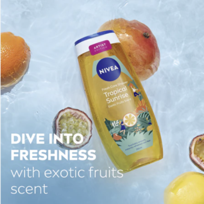 NIVEA Tropical Sunrise moisturising shower gel 250ml- Germany