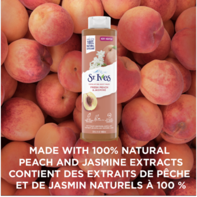 St.Ives Fresh Peach & Jasmine Body Wash (650ml)- CANADA
