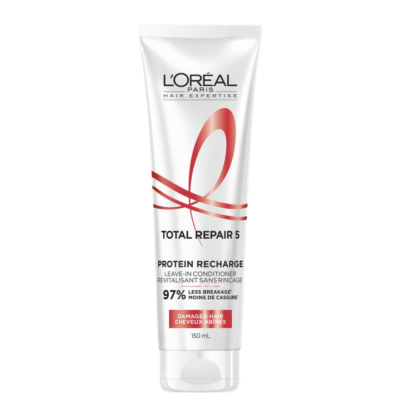 Loreal Paris Hair Expertise Total Repair 5 Protein Recharge Leave-In Conditioner, Hair Treatment with Almond Oil, 150ml