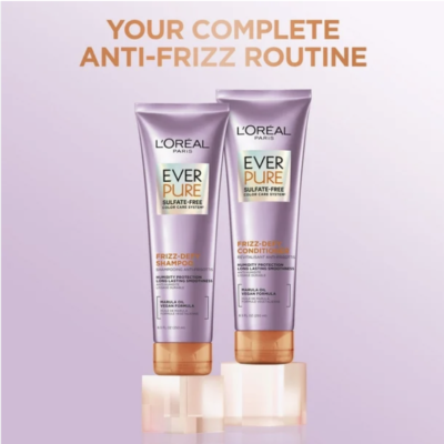 Loreal Paris Everpure Frizz-Defy Shampoo | Conditioner