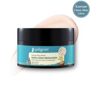 Pilgrim Korean Rice Water Hydra Glow Moisturizer | Lightweight Gel Cream with 5 Hyaluronic Acids & 3% Niacinamide | 3.52 Oz (100g)