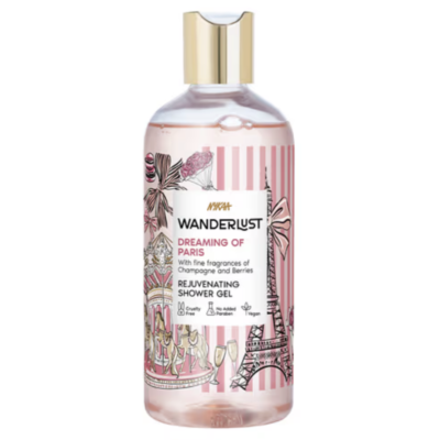 Nykaa Wanderlust Dreaming of Paris Fruity Perfume Body Wash with Champagne & Berries for Hydration (250ml)