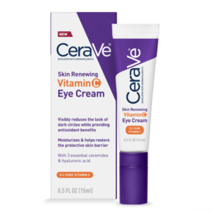 CeraVe Skin Renewing Vitamin C Eye Cream for Dark Circles and Puffiness, 0.5 fl oz