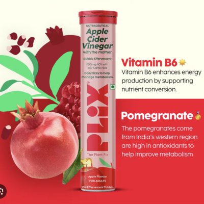 PLIX Apple Cider Vinegar Effervescent Tablets 15